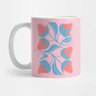 Retro Halftone Strawberry Design: Vintage Berry Bliss Mug